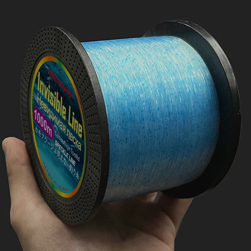 Ligne de pêche invisible 1000m monofilament 3D camouflage japonais speckle fluorocarbone coulante