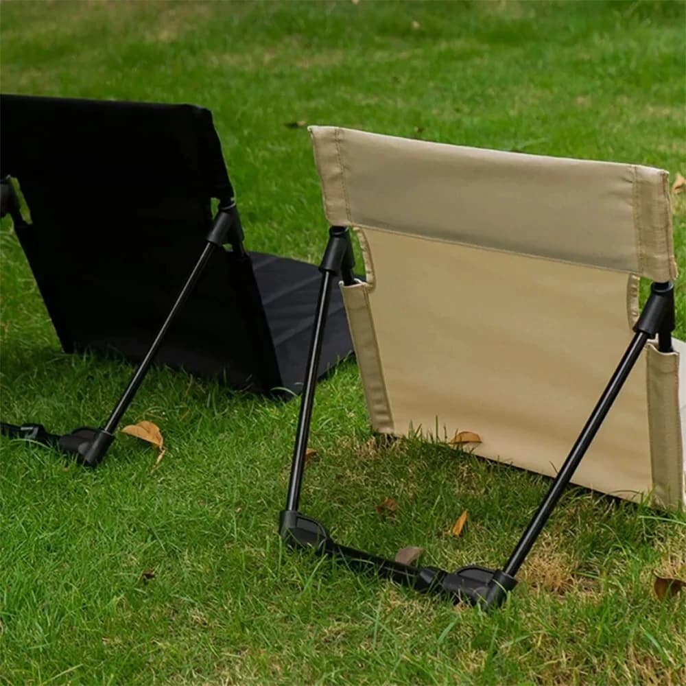 Chaise pliante de jardin avec coussin dossier - Siège paresseux pour pique-nique et pêche plage