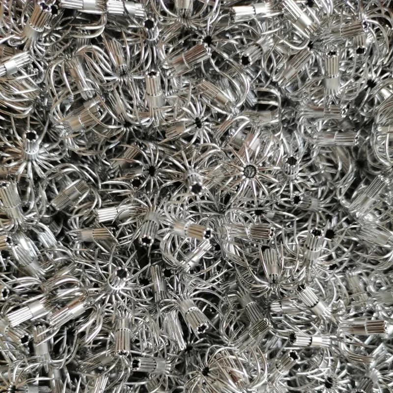 20 hameçons à calmar miniatures en acier inoxydable - Accessoires pour appâts couronne parapluie - Artisans pêche DIY