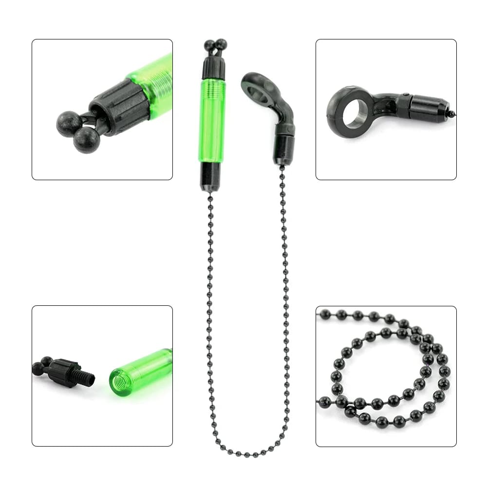 Kit alarme sans fil pour pêche à la carpe Hirisi avec 2 swingers - Détecteur étanche 1+2