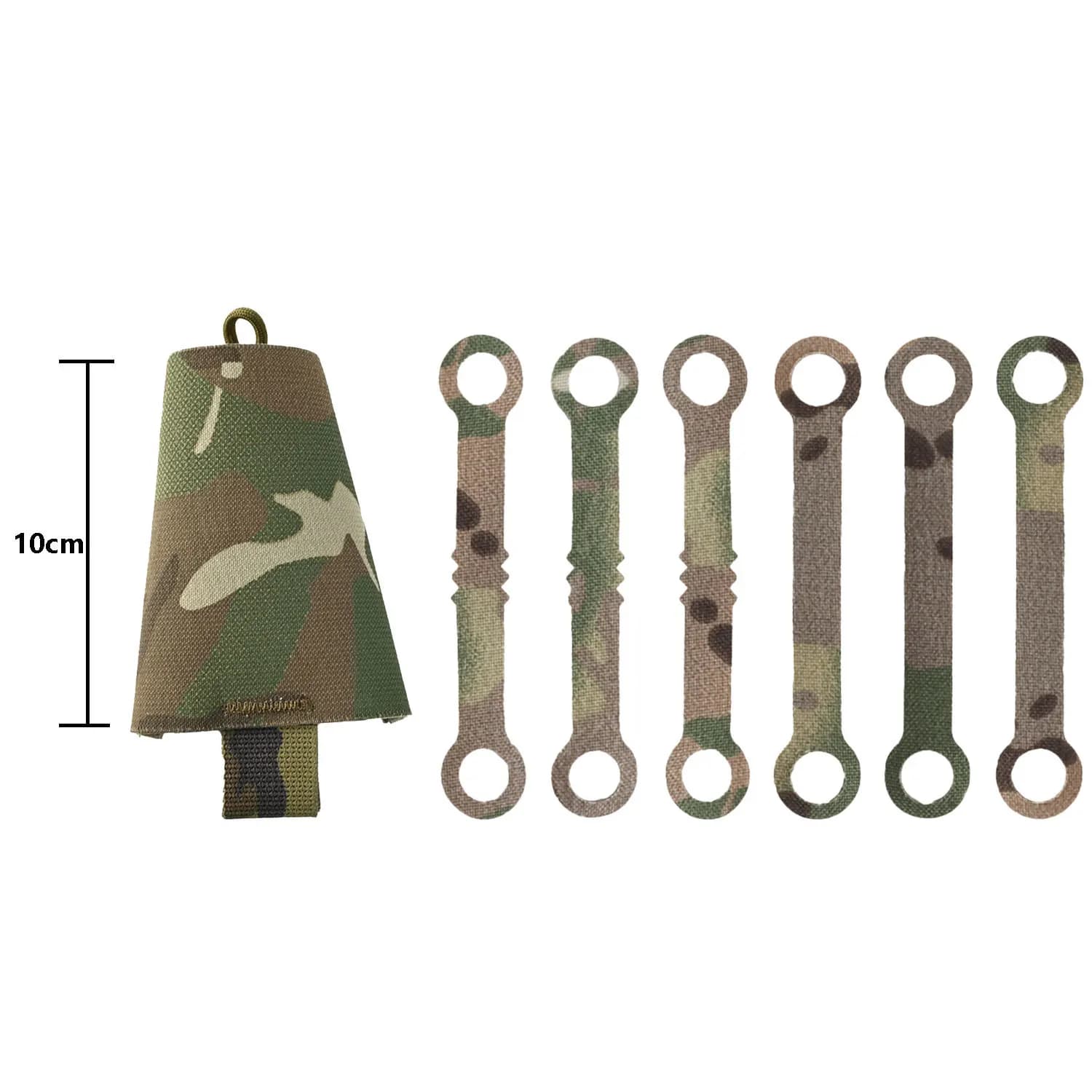 Porte-chem lights tactiques avec mousqueton - Lot 6 étuis pour bâtons lumineux pêche nocturne