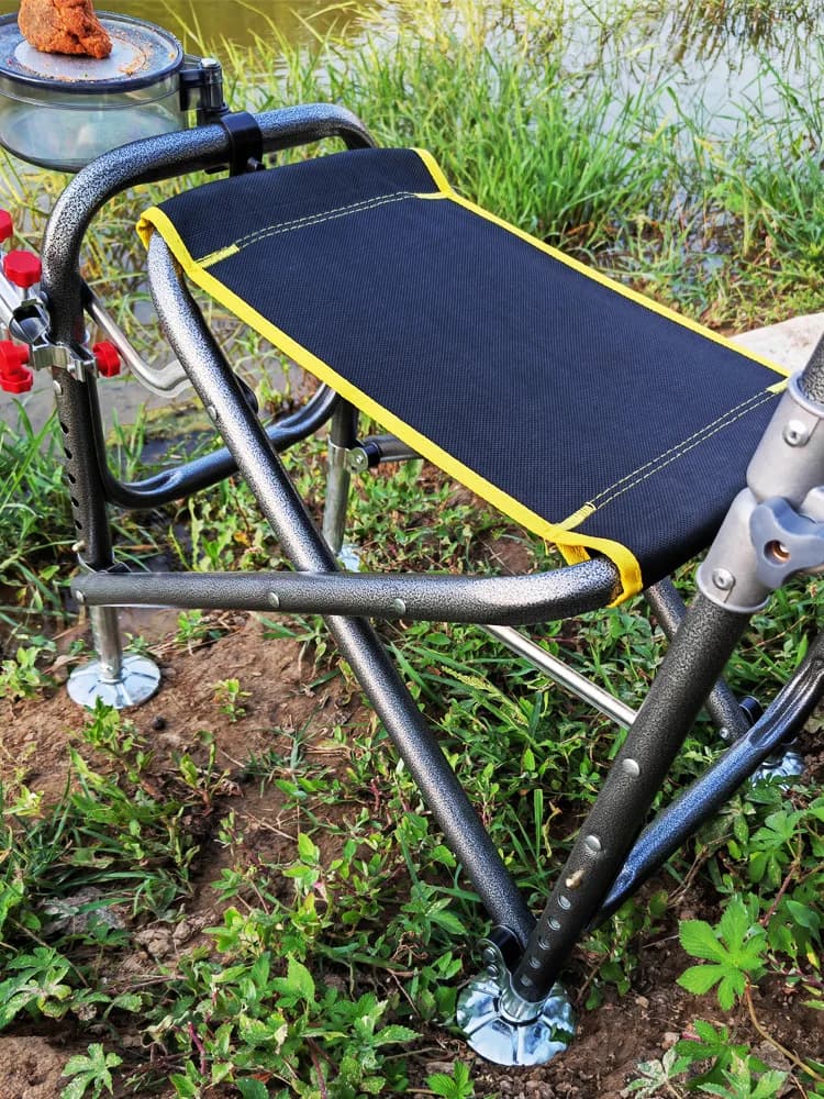 Chaise de pêche pliable réglable aluminium inclinable pont pêche camping voyage plage