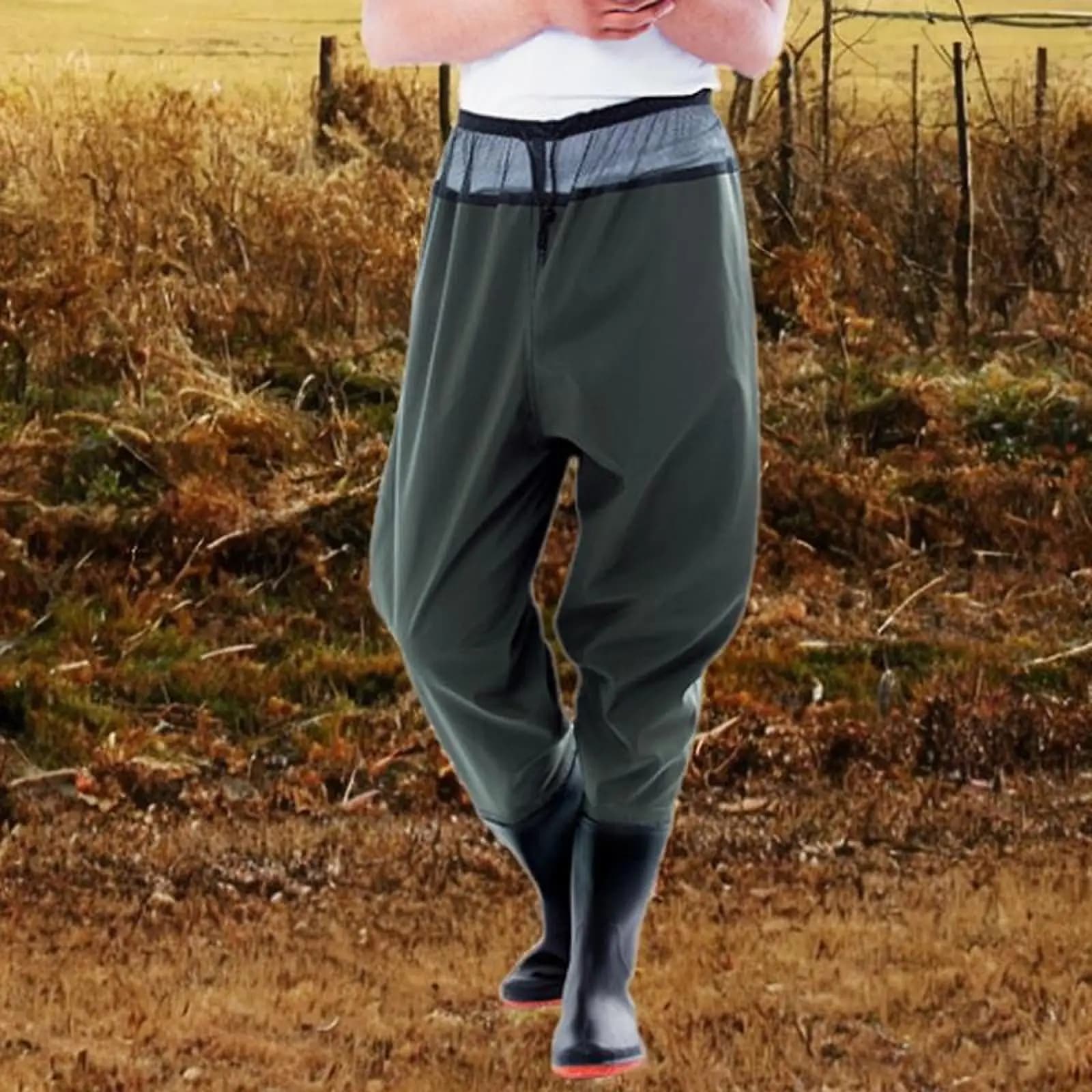 Pantalon waders pêche unisexe - Combinaison aquatique pour activités nautiques et travaux agricoles