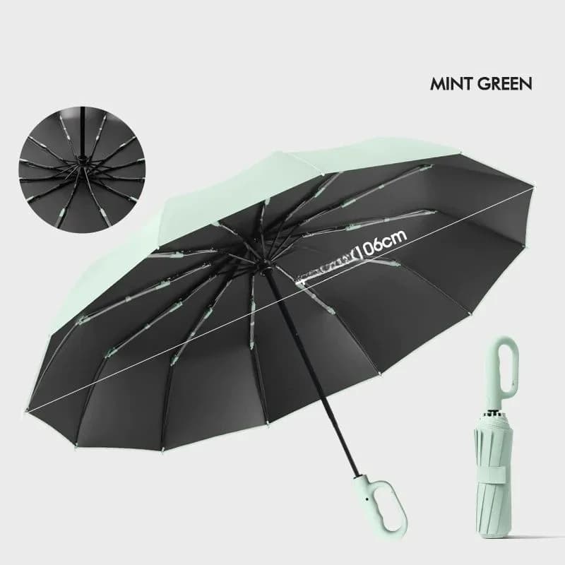 Parapluie extra large 48 anneaux résistant au vent - automatique pliant pour homme et femme