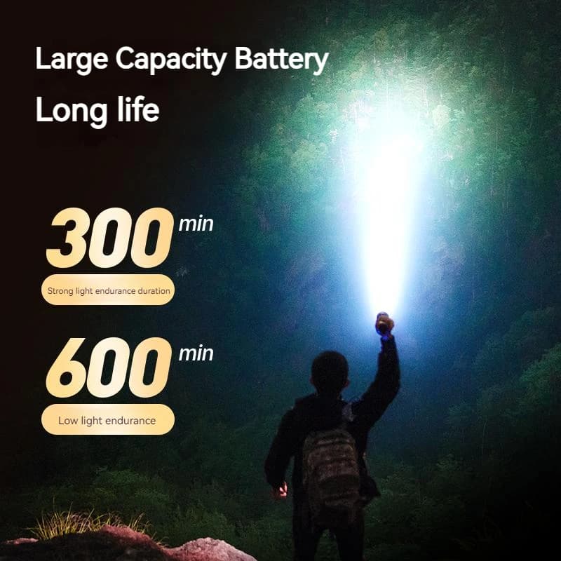 Lampe torche LED rechargeable EDC défense personnelle camping randonnée pêche urgence portable