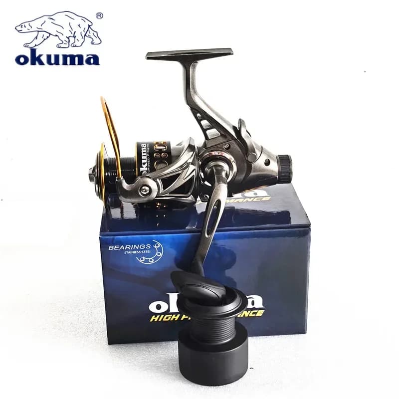 Moulinet pêche OKUMA frein double release avant arrière 12kg drag pêche mer 4.9:1 haute vitesse 3000 6000