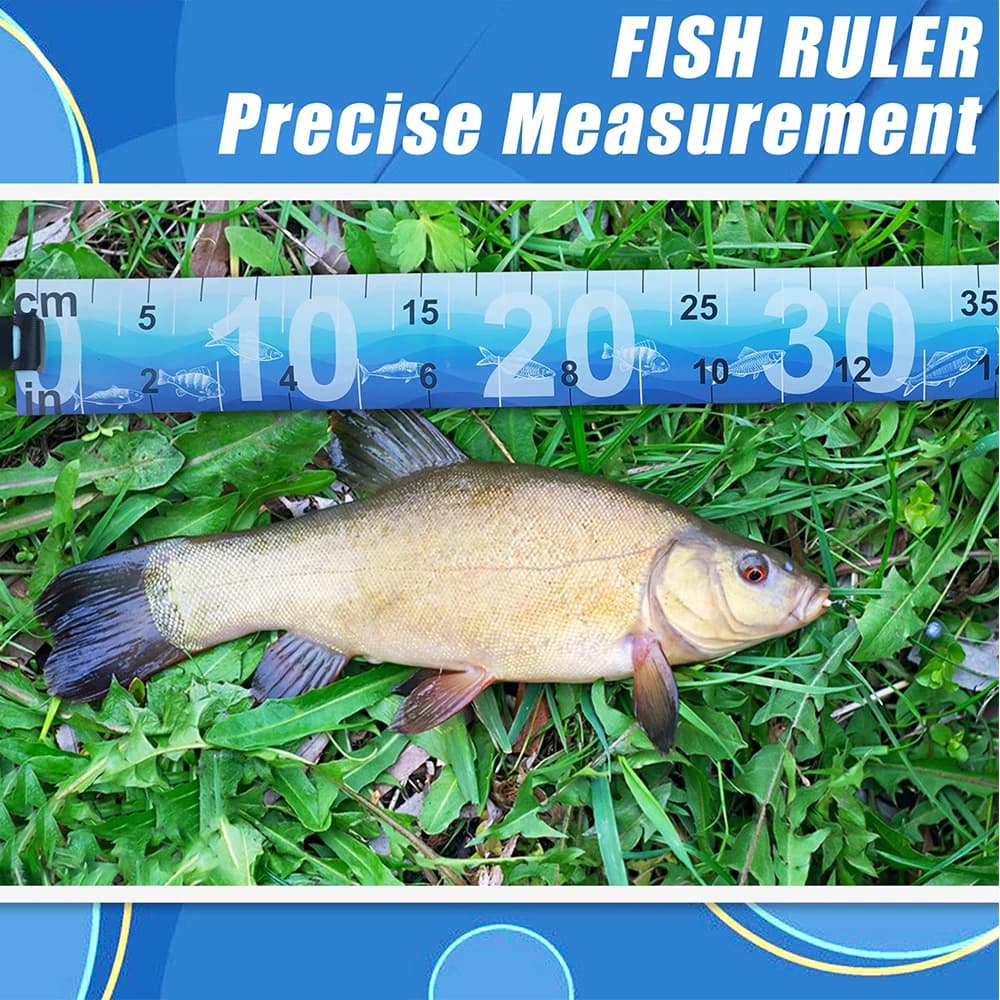Mètre à poisson pliable 90cm étanche - Ruban mesure autocollant accessoires pêche