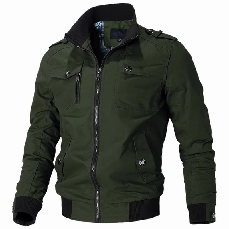 Veste militaire homme printemps automne 2023 en coton doublure polaire tendance workwear