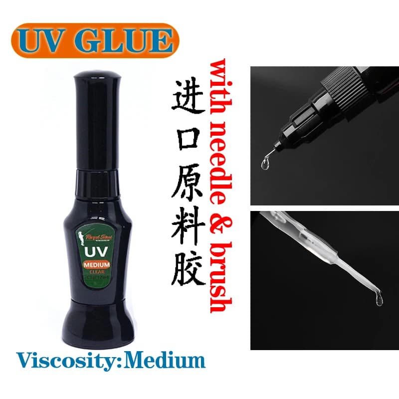 Colle UV Persuder 12ml viscosité moyenne - Matériel montage mouches avec pinceau et aiguille précision