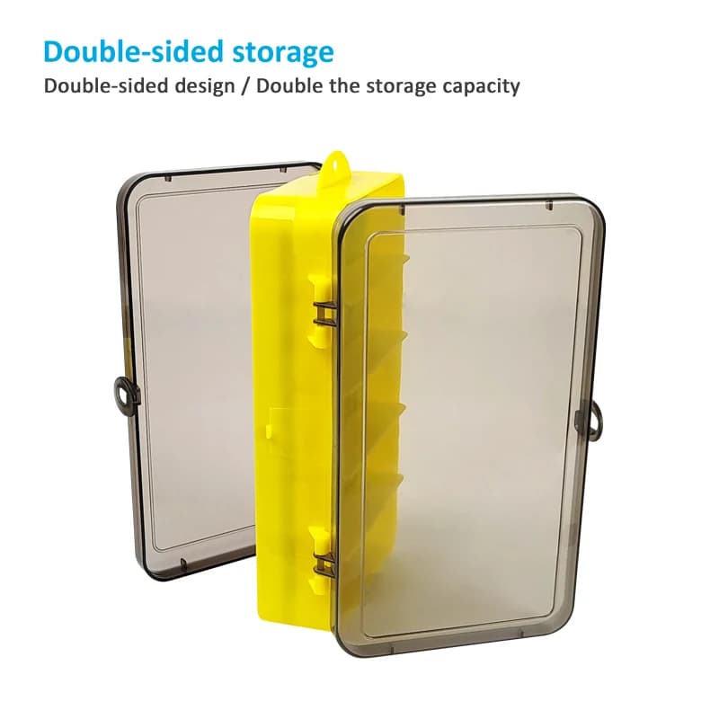 Boîte pêche double face éponge - Rangement leurres hameçons accessoires carpe portable