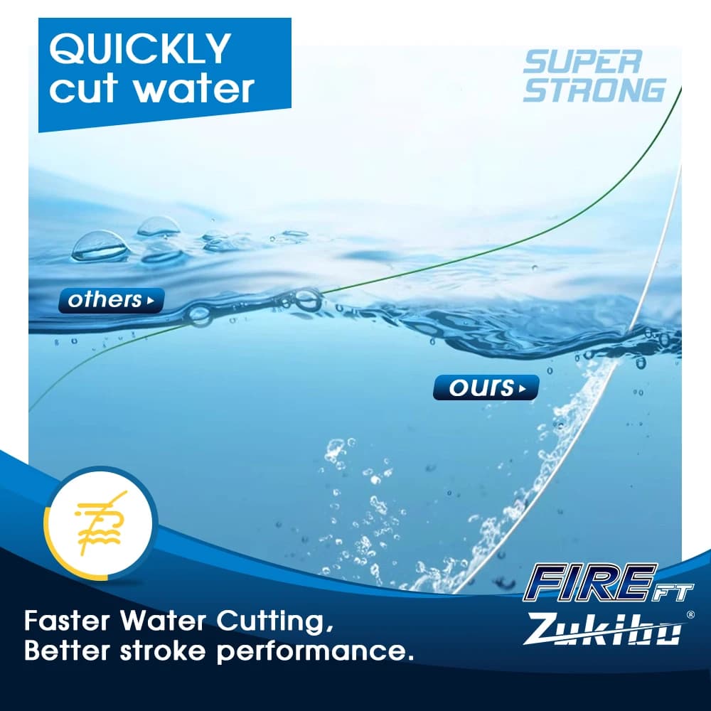 Ligne braid fusionnée ZUKIBO FIRE FT Micro - Simple brin 100m-500m - Lisse, fine, haute résistance abrasion glace