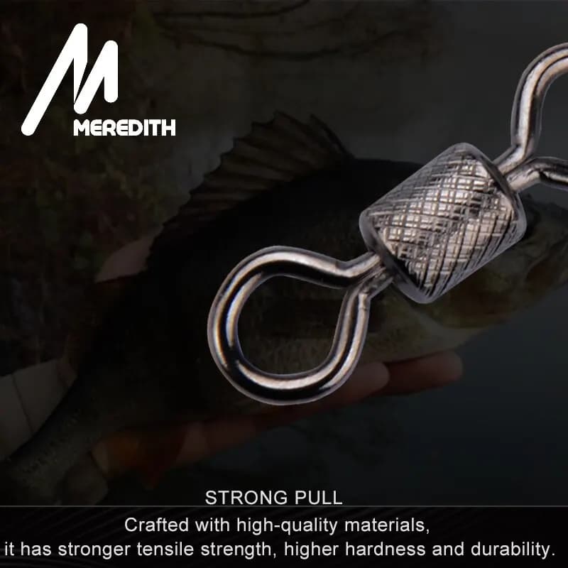 Moulinets à roulement à billes MEREDITH 50 pièces - Accessoires pêche carpe avec mousquetons sécurité