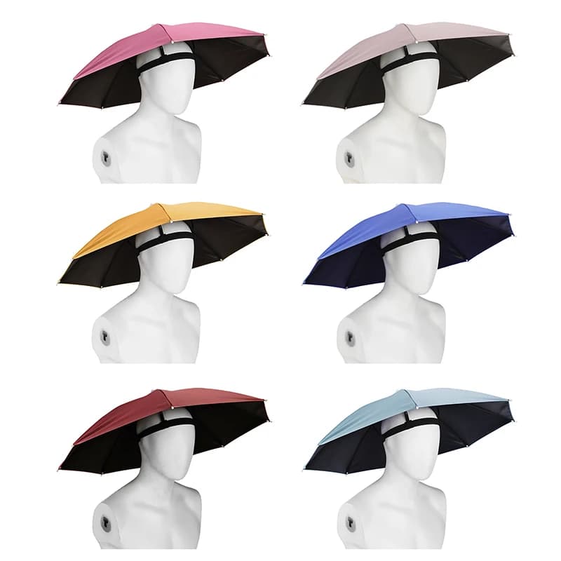 Chapeau parapluie portable pêche pliable universel imperméable protection solaire camping extérieur