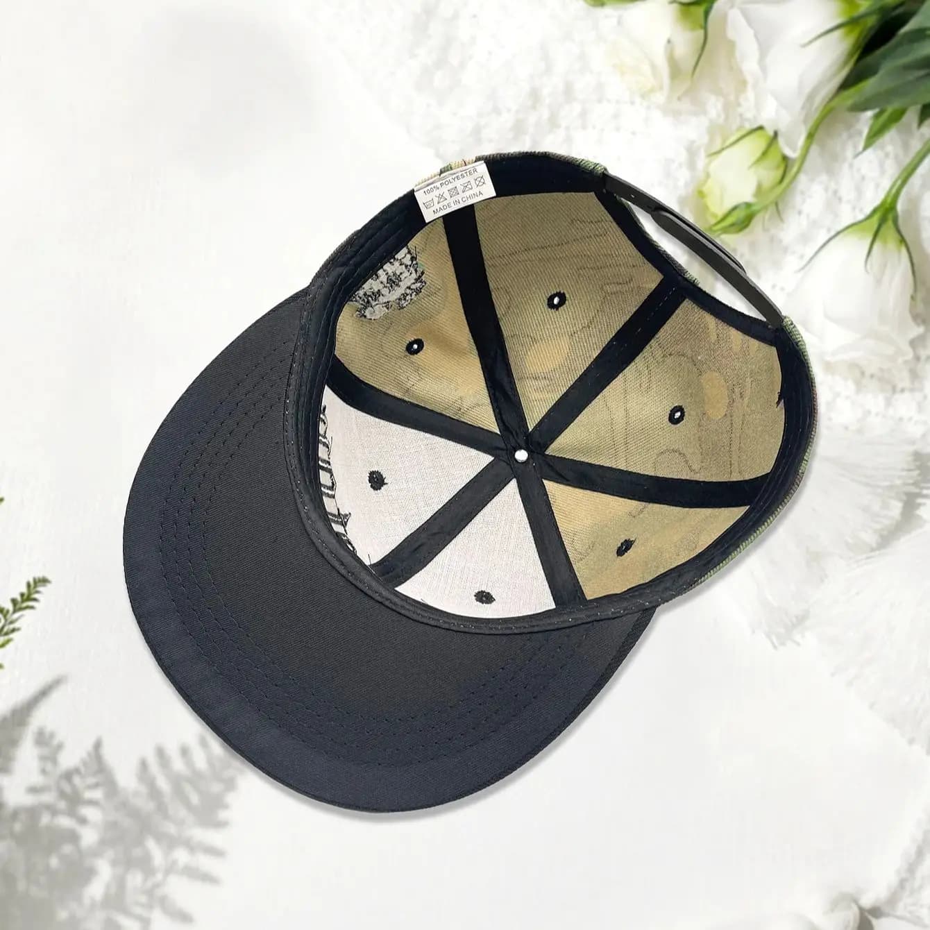 Casquette baseball pêche camouflage Compton brodée - Brim plat personnalisable hip-hop