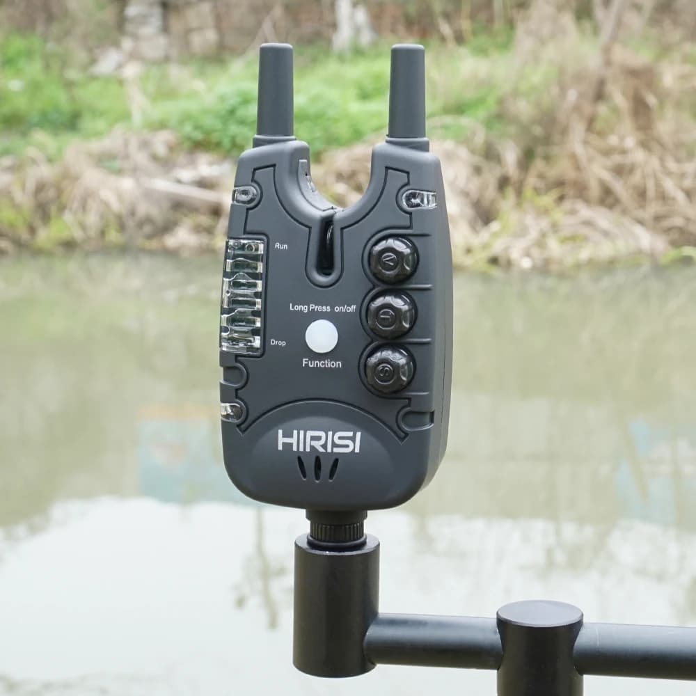 Hirisi alarmes morsure carpe B150 : contrôle volume tonalité sensibilité LED indicateurs