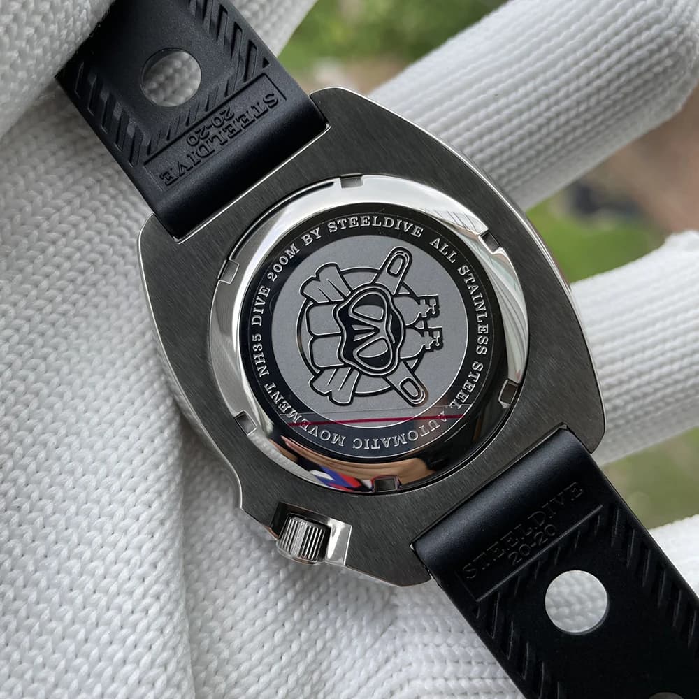 Montre de plongée automatique STEELDIVE SD1970 Captain Willard - Hommage TURTLE 200M pour pêcheurs