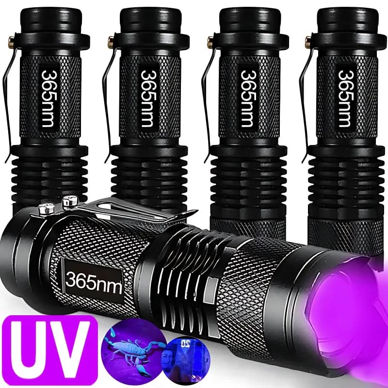 Lampe UV 365/395nm détecteur traces animaux fluorescents pour pêche et inspection nocturne