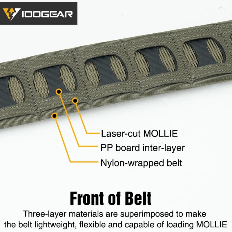 Ceinture tactique IDOGEAR 2 pouces boucle rapide Molle ceinture intérieure légère pêche duty ceinture