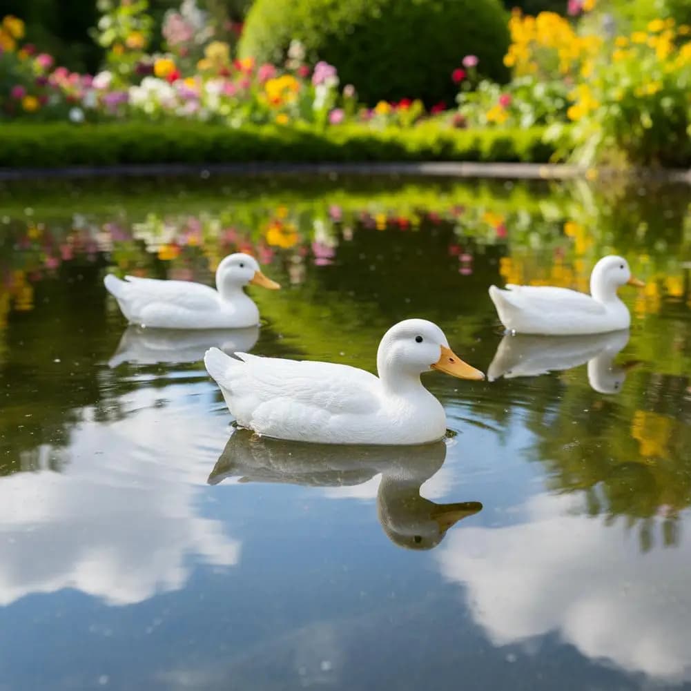 Canard leurre flottant 3D réaliste - Appât chasse et pêche mallard flottant sur l'eau naturel