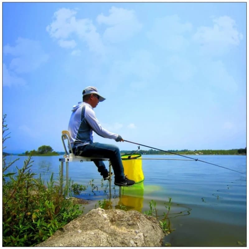 Plateforme de pêche mini épaissie pliante portable - Chaise multifonction alliage aluminium plateforme pêche