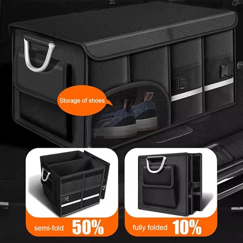 Coffre de rangement pliable 110L étanche oxford - Organisateur voiture camping pêche transport facile