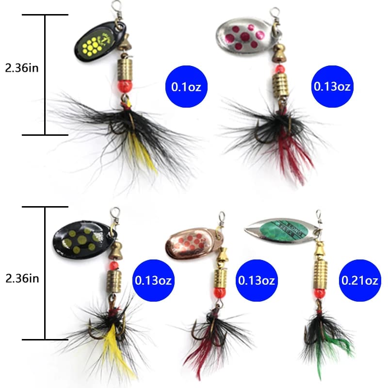 Leurre métal cuillère spinner 10 pièces pour brochet - Kit leurres artificiels wobblers crankbaits pêche carnassiers