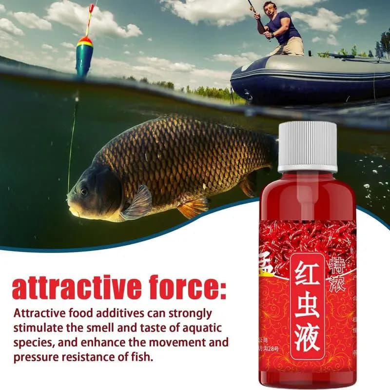Appât liquide vers de sang concentré 60ML - Attractant puissant pour perche et silure - Pêche France