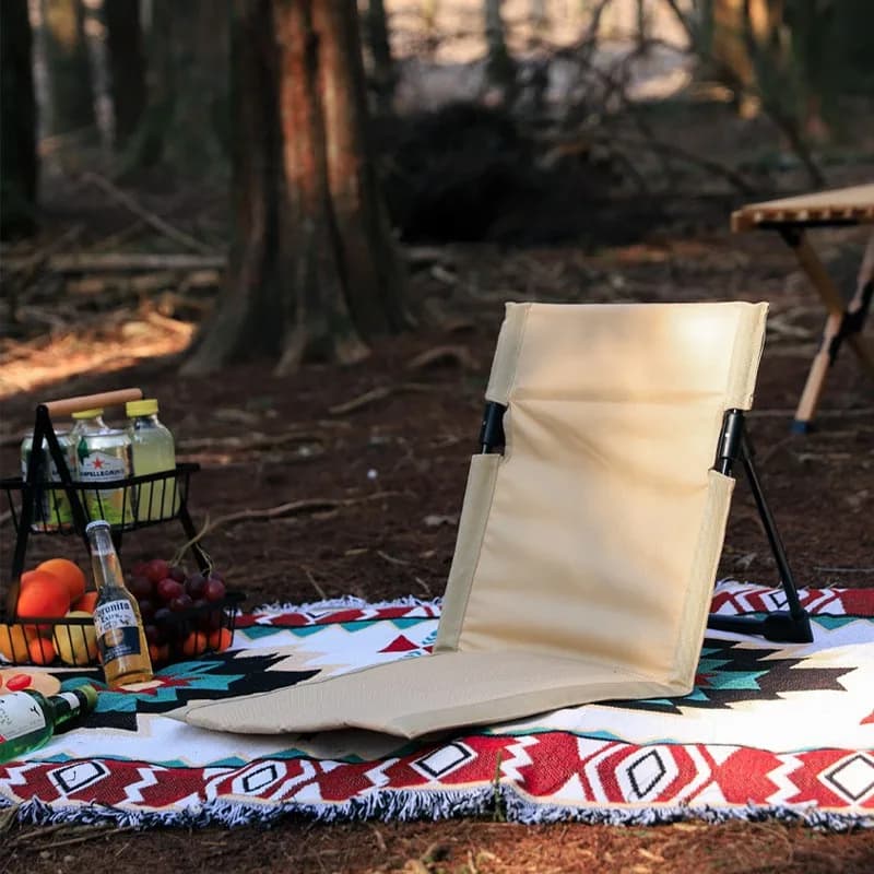 Fauteuil pliant été printemps 2026 pêche plage - Chaise paresseuse portable avec coussin dossier