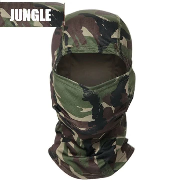 Cagoule tactique Multicam camouflage intégrale pour chasse, pêche, cyclisme et activités outdoor
