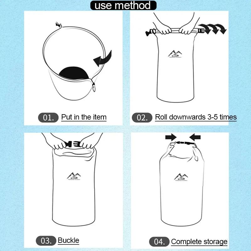 Sac étanche 5L à 70L pour pêche, rafting, trekking - haute capacité de rangement waterproof
