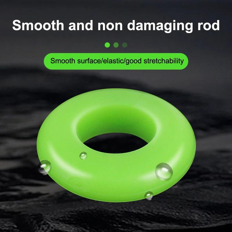 10 anneaux anti-dérapage pour canne à pêche - Bagues silicone arrêt canne anti-glisse