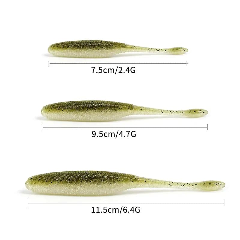 Leurres souples SUNMILE Drop 7.5-11.5cm pour brochet et perche - appâts artificiels vibrants
