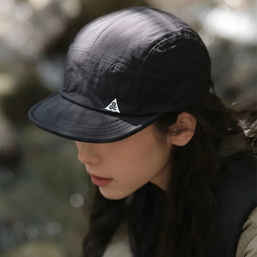 Casquette baseball rétro séchage rapide visière courte unisexe été pêche camping japonais 5 panneaux