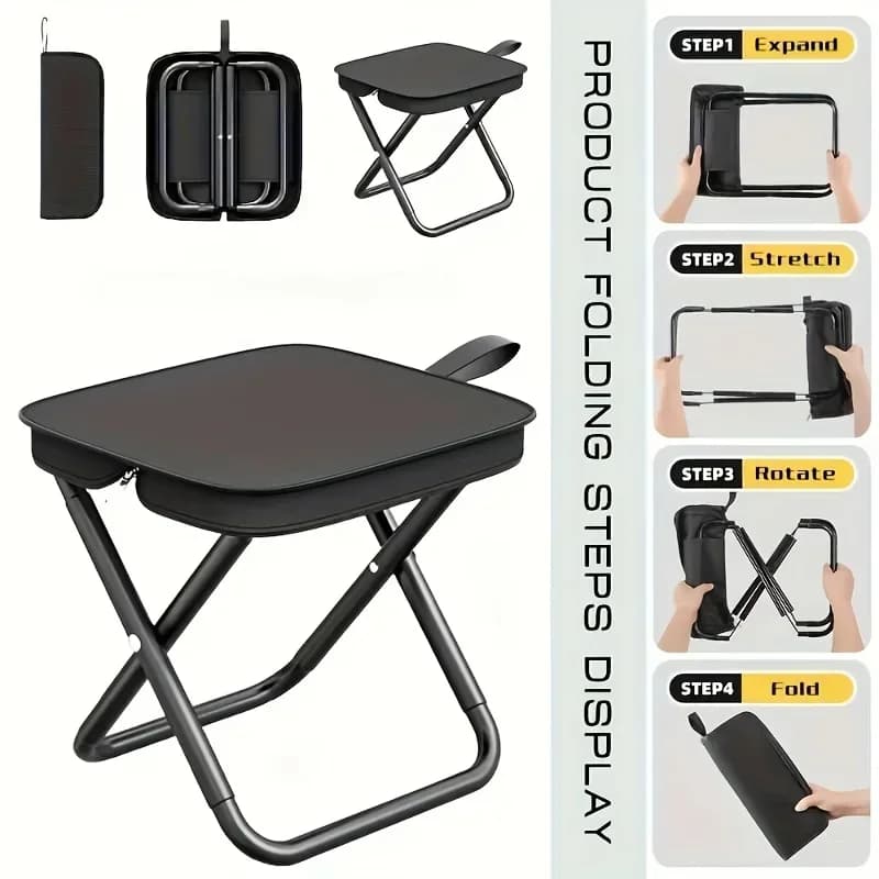 Chaise pliante multifonction pêche camping - Tabouret ultra-léger voyage pique-nique extérieur