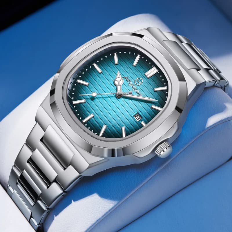 Montre militaire homme luxe 2026 PAAZOMU étanche lumineuse avec date et jour, boîtier acier inoxydable quartz + boîte