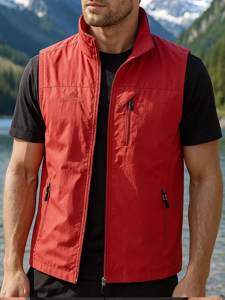Gilet de pêche homme sans manches mesh respirant - Veste été séchage rapide randonnée extérieure tailles S-6XL