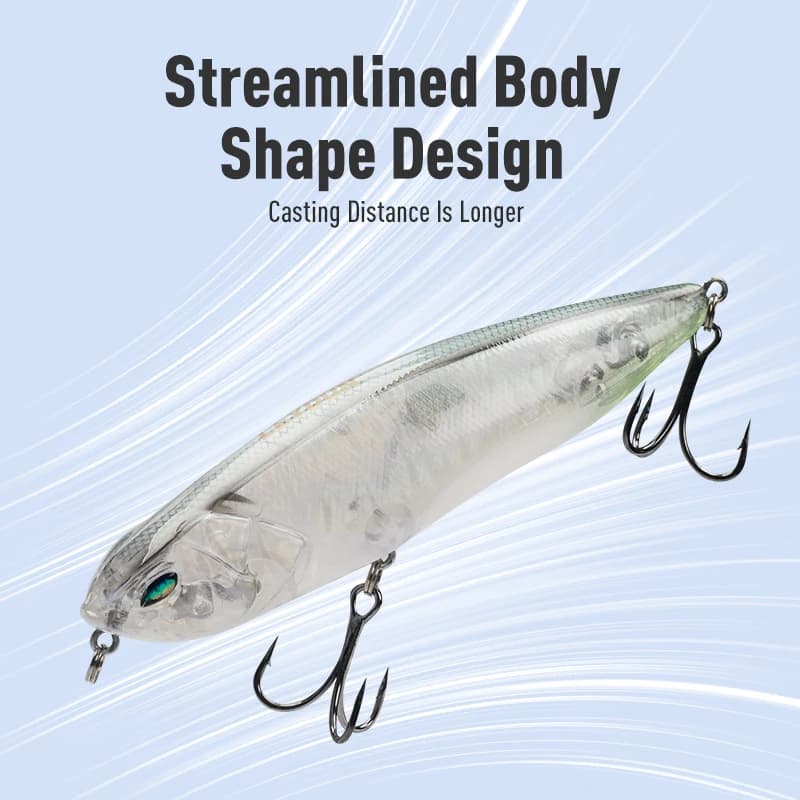 Leurres flottants Leydun Z-Claw 86mm 100mm 120mm, topwater stickbait pour la pêche du bar et carnassiers