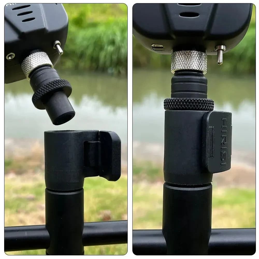 Connecteur rapide aluminium Hirisi AQ211 - pour alarms carpe, rod pod et bank sticks