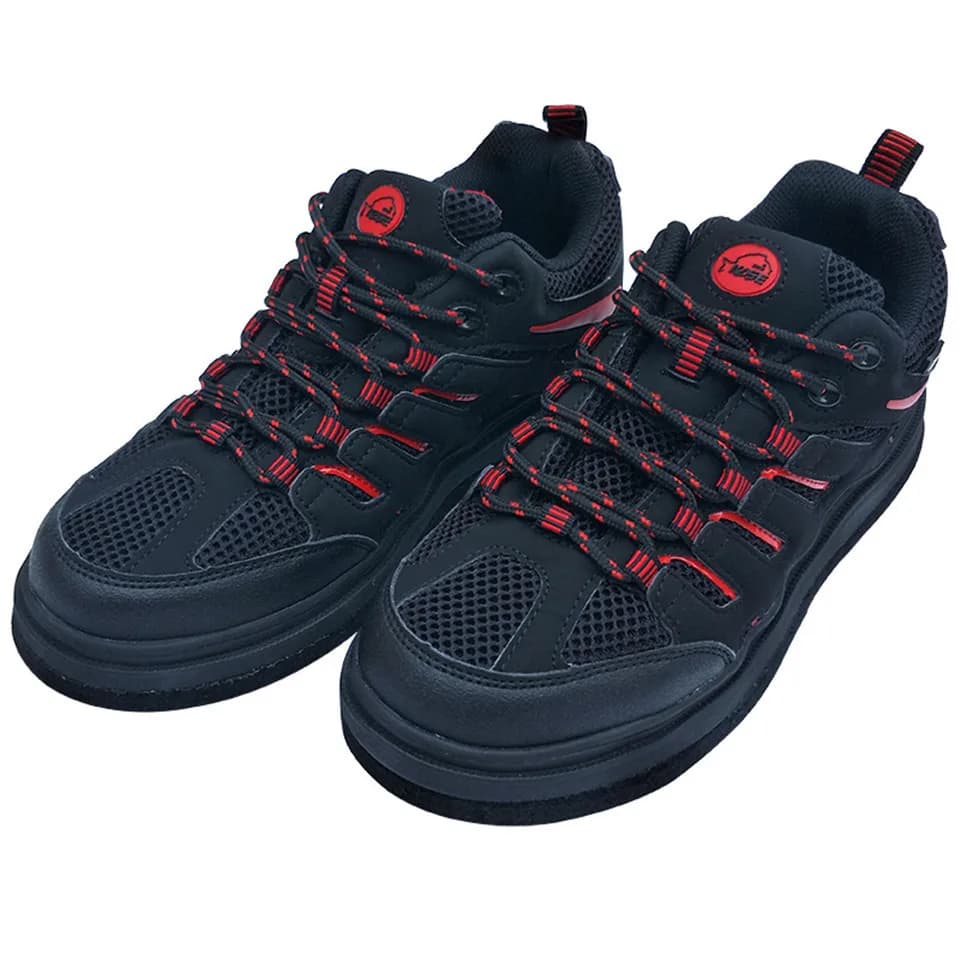 Chaussures de pêche à la mouche - Sneakers aquatiques avec semelle feutre cloutée antidérapante pour pêche en rivière