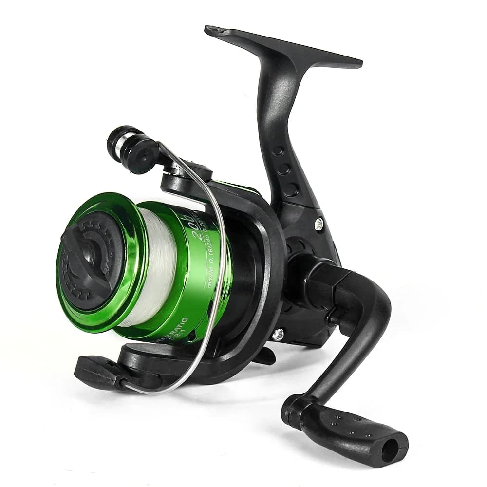 Moulinet spinning DNDYUJU 5.2:1 avec ligne et leurres inclus pour pêche au lancer en mer et rivière