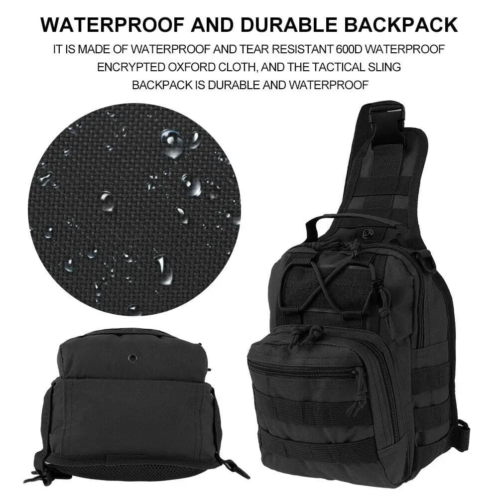 Sac bandoulière étanche homme pêche vélo sport outdoor - Sac poitrine crossbody imperméable