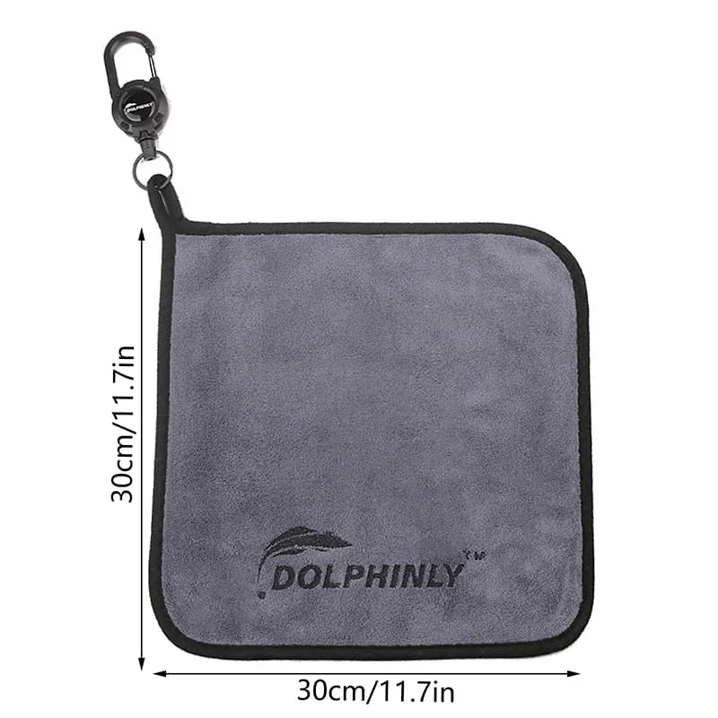 Serviette de pêche portable épaisse antidérapante avec boucle pour essuyage mains et matériel