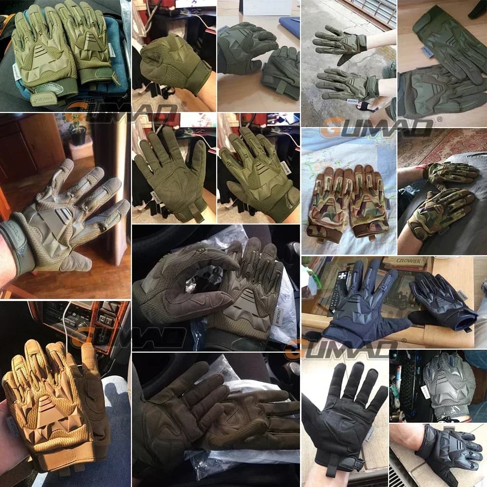 Gants tactiques camouflage homme pêche chasse randonnée vélo anti-dérapants doigts complets