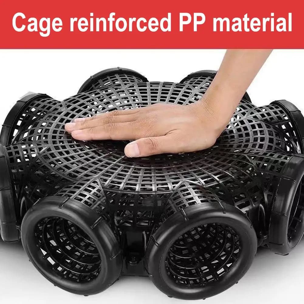 Piège à écrevisses et poissons 3/6/8 trous cage plastique facile à installer pêche crustacés