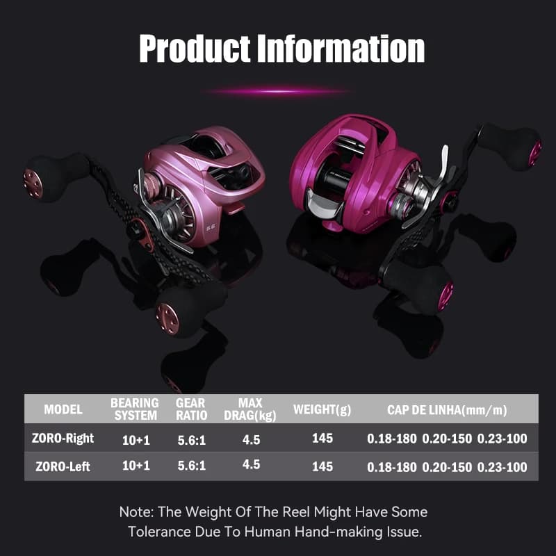 Moulinet Baitcasting LEYDUN 2026 ZORO Ultraléger 145g - Alliage Alu 10+1BB Ratio 5.6:1 Reel BFS 3 Couleurs