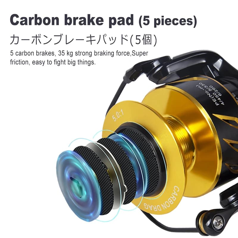Moulinet spinning LUREKILLER Saltist CW corps métal origine Japon pour pêche jigging et lancer lourd mer
