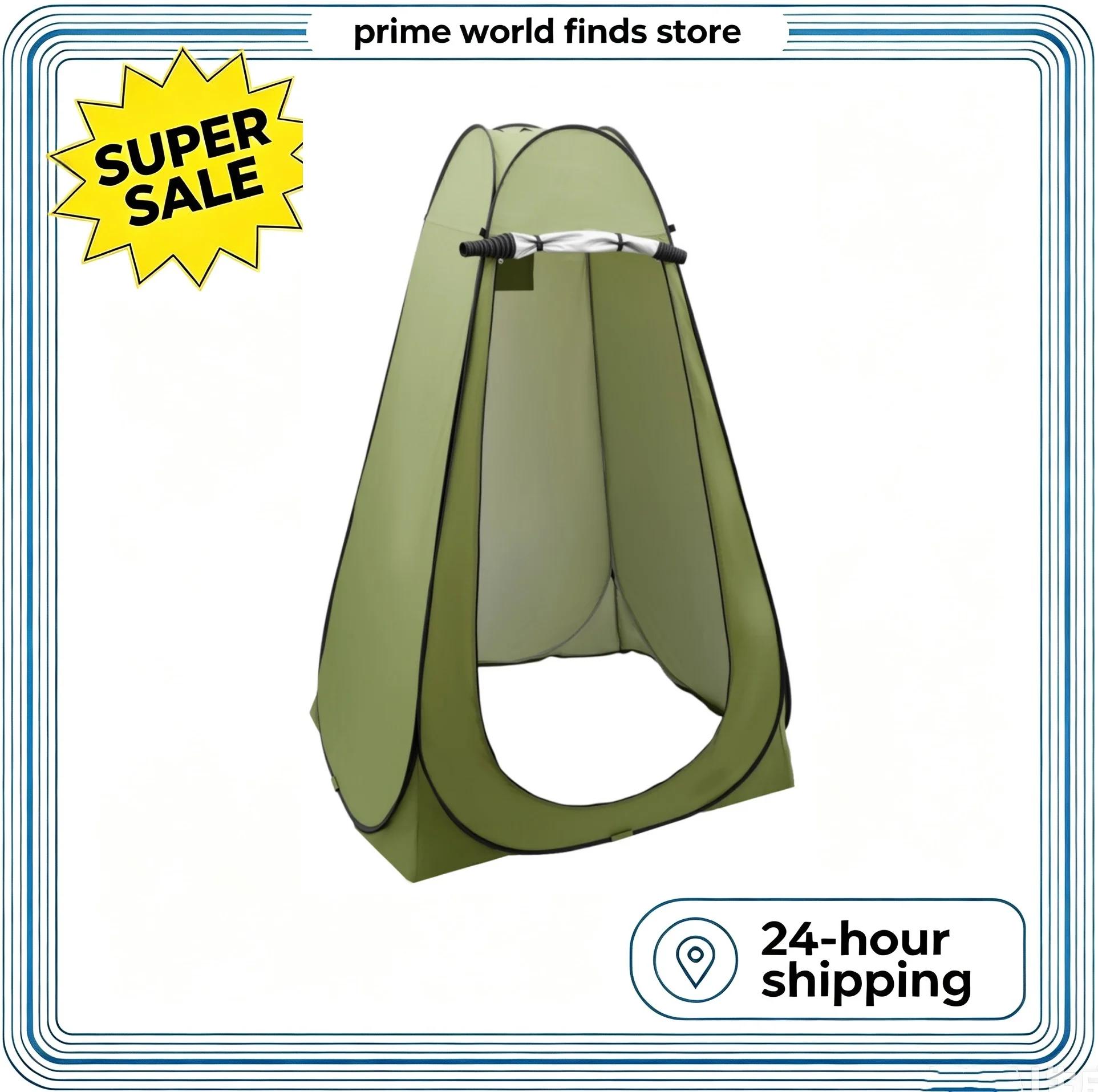 Tente toilette portable étanche pour camping randonnée pêche - Abri intimité 1.2x1.2x1.9m pliable et léger