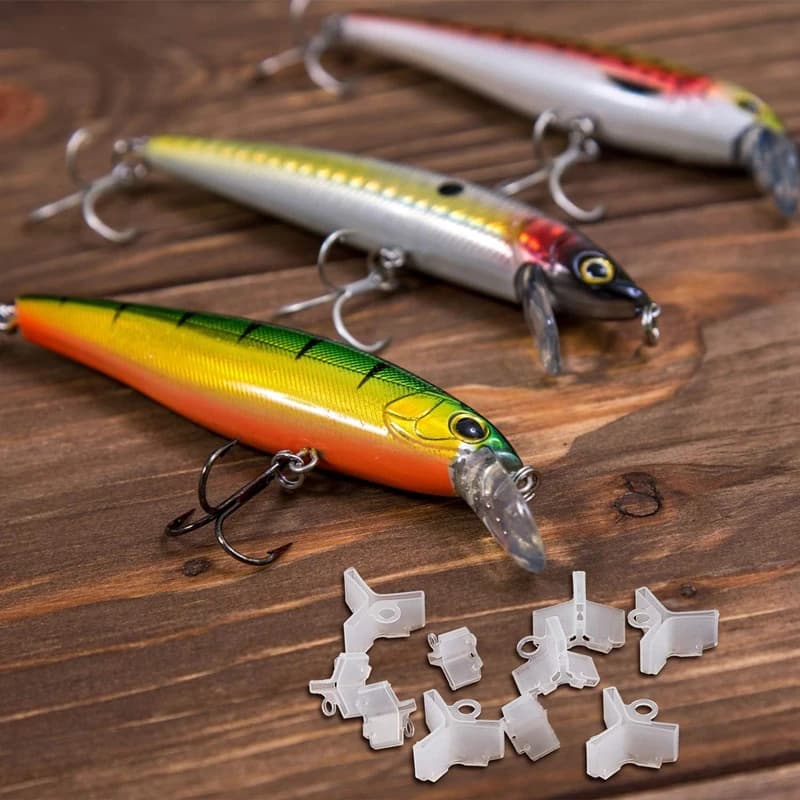 50 capuchons protecteurs pour hameçons triples, avec fentes et manchons, accessoires de pêche légers et durables