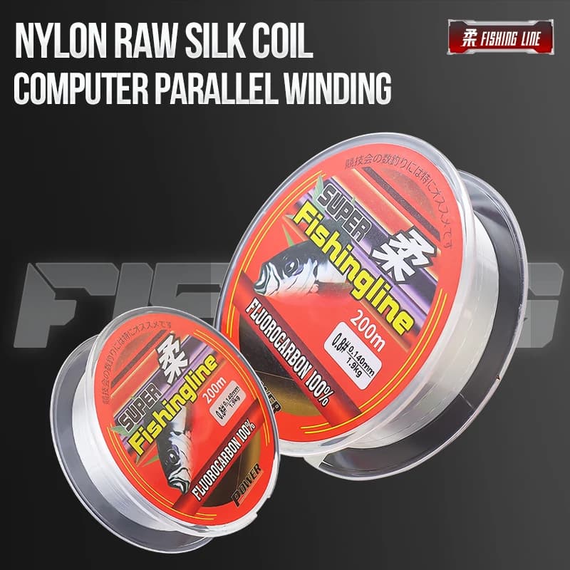 Ligne de pêche TAIYU 200M nylon fluorocarbone 4-20LB monofilament durable pour tous usages