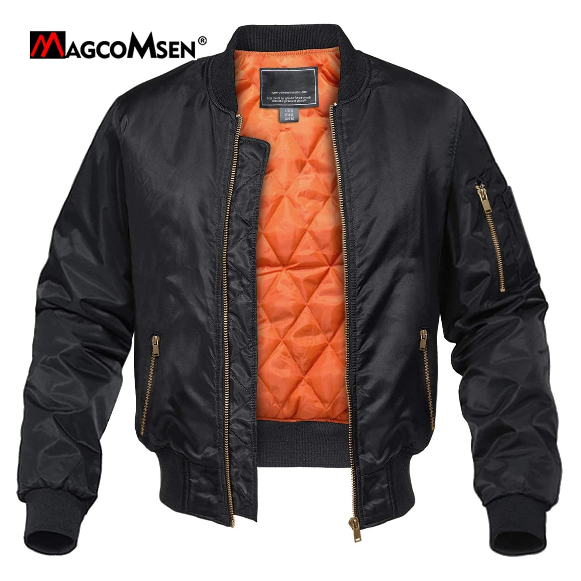 Veste aviateur pêche homme MAGCOMSEN - Vêtement chaud et coupe-vent pour pêche hivernale